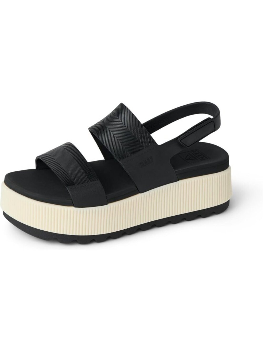Women's Black Vintage Water Vista Higher Open Toe Platform Wedge Sandal Shoes
